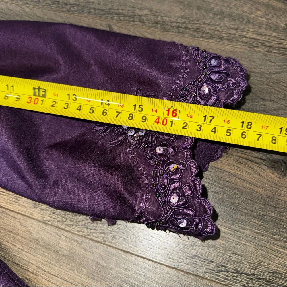 Cachet Rich Purple Blazer‎ with Decorative Cuffs